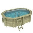 ALTANKA - Piscine hors sol en bois NEMO 4.3 x 3 - H.1.18 m, gris clair, cadre en métal - sans dalle - BAS7302OSPU2 - vignette