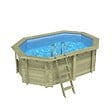 ALTANKA - Piscine hors sol en bois NEMO 4.3 x 3 - H.1.31 m, bleu pâle, cadre en métal - sans dalle - BAS7303OSPU - vignette