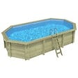 ALTANKA - Piscine hors sol en bois NEMO 7.3 x 3.97 - H.1.45 m, bleu pâle, cadre en métal - sans dalle - BAS7305OSPU - vignette