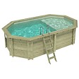 ALTANKA - Piscine hors sol en bois NEMO 5.79 x 3.49 - H.1.45 m avec plage, sable, fixations à visser - BAS7304OSPL3+PLA304 - vignette