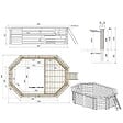 ALTANKA - Piscine hors sol en bois NEMO 4.3 x 3 - H.1.18 m avec plage, bleu pâle, fixations à sceller - BAS7302OSPI+PLA302 - vignette