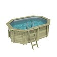 ALTANKA - Piscine hors sol en bois NEMO 4.3 x 3 - H.1.31 m, gris clair, cadre en métal - sans dalle - BAS7303OSPU2 - vignette