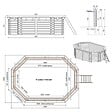 ALTANKA - Piscine hors sol en bois NEMO 4.3 x 3 - H.1.31 m, gris clair, cadre en métal - sans dalle - BAS7303OSPU2 - vignette