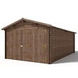 ALTANKA - Garage en bois - 21m2 - 3.5x6m - imprégné - Ep. 28mm - couleur: marron - GAR20 - vignette