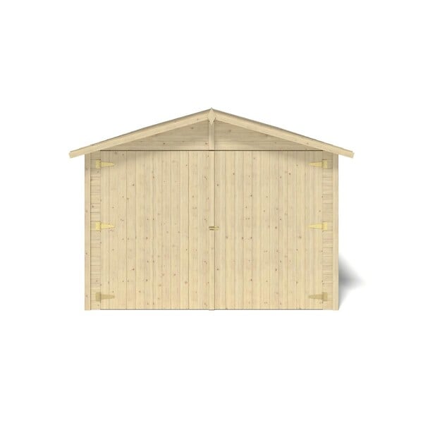 ALTANKA - Garage en bois - 18.19m2 - 3.05x5.91m - Ep. 18mm - couleur: naturel - GAR29 - large