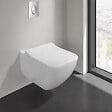 VILLEROY ET BOCH - Pack WC suspendu sans bride  Venticello + abattant + plaque chromée + bâti Grohe - vignette