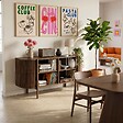 OVIALA - Buffet bohème 160 cm effet bois foncé - Marcus - vignette