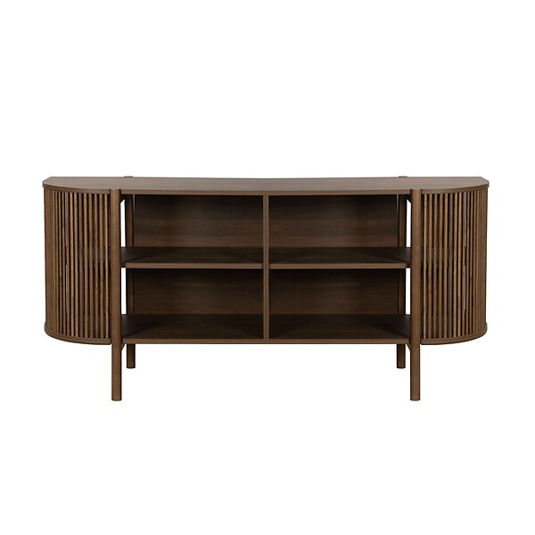 OVIALA - Buffet bohème 160 cm effet bois foncé - Marcus - large