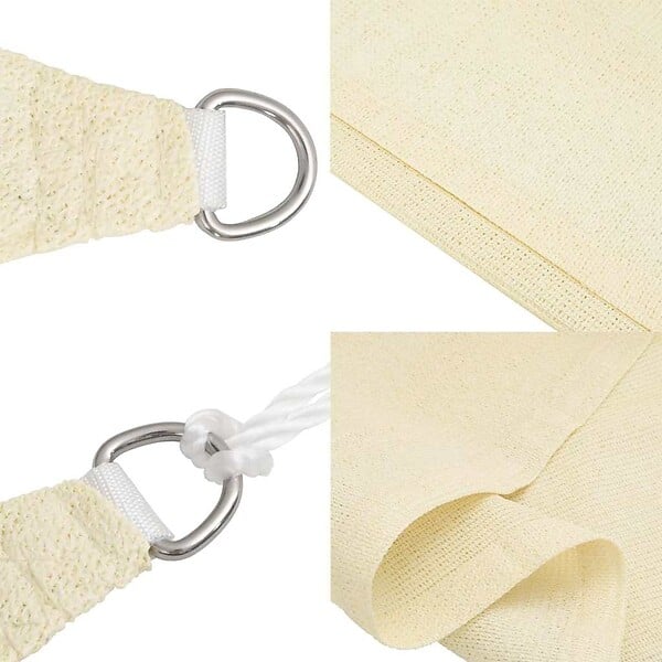 VIDAXL - vidaXL Voile d'ombrage 160 g/m² Crème 4,5x4,5x4,5 m PEHD - large