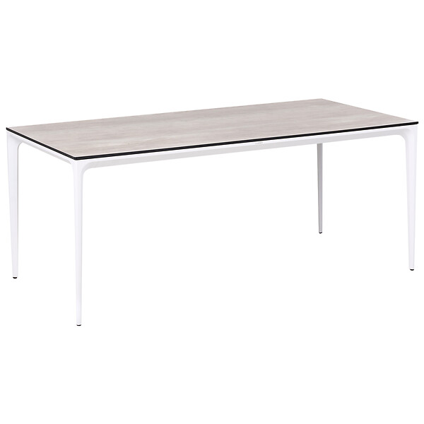 BELIANI - Table de salle à manger de jardin SOVARETO 180 cm 90 cm Imitation bois Gris clair - large