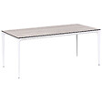 BELIANI - Table de salle à manger de jardin SOVARETO 180 cm 90 cm Imitation bois Gris clair - vignette