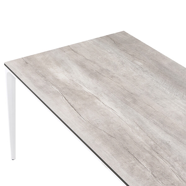 BELIANI - Table de salle à manger de jardin SOVARETO 180 cm 90 cm Imitation bois Gris clair - large