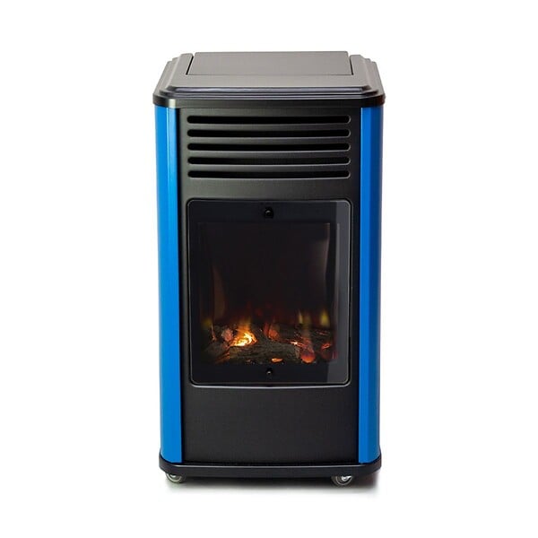 SAHARA - Chauffage à gaz 3,4KW Bleu Effet feu + Tuyau gaz + Détendeur butane Manhattan Sahara - large