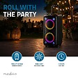NEDIS - Enceinte Bluetooth Party 240W crête 80W RMS 5h USB AUX Karaoké Entrée Micro Lumières Enceinte Trolley Noir Orange Nedis - vignette