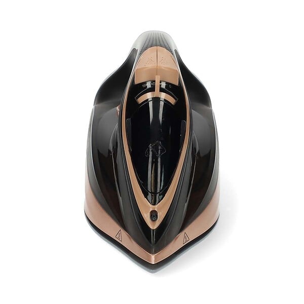NEDIS - Fer à Repasser Vapeur sans fil 2200W 20 g/min Vêtement Défroissage Vertical Semelle Acier Design Noir & Rose Gold Nedis - large