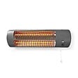 NEDIS - Chauffage Mural Salle de Bain 1200W Quartz Protection IPX4 Pieces Humides 12 m² Radiateur Gris Nedis - vignette
