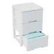 ARTPLAST - Commode de rangement 3 Tiroirs Amovibles Blanche Effet tressé - Meuble de Rangement - Roulettes 39 x 38,5 x H61cm Art Plast - vignette