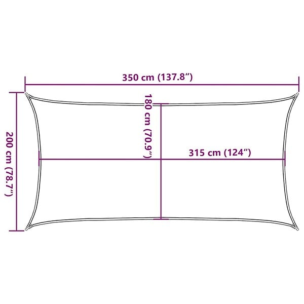 VIDAXL - vidaXL Voile d'ombrage PEHD 2x3,5 m Anthracite - large