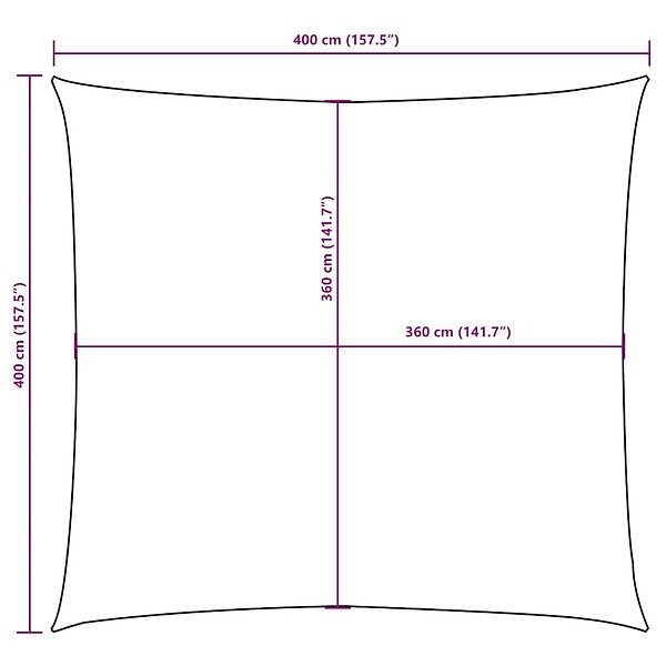 VIDAXL - vidaXL Voile de parasol tissu oxford carré 4x4 m terre cuite - large