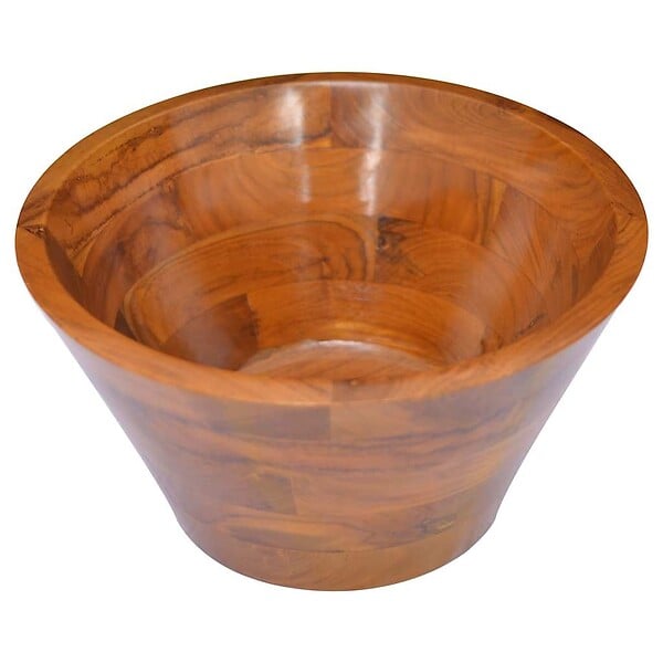 VIDAXL - vidaXL Lavabo de Salle d'Eau Vasque à Poser de Toilette Lave-mains de Salle de Bain Lavabo de Salle d'Eau Intérieur Φ40x20 cm Bois de Teck Massif - large