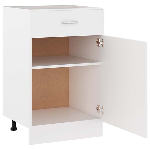 VIDAXL - vidaXL Armoire de plancher à tiroir "Lyon" Blanc 50x46x81,5cm - large