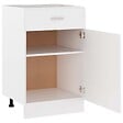 VIDAXL - vidaXL Armoire de plancher à tiroir "Lyon" Blanc 50x46x81,5cm - vignette