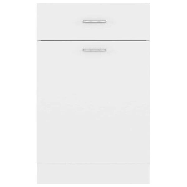 VIDAXL - vidaXL Armoire de plancher à tiroir "Lyon" Blanc 50x46x81,5cm - large