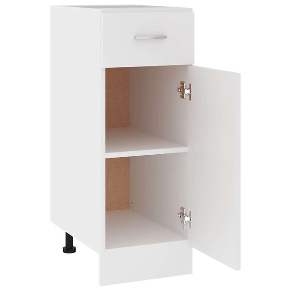 VIDAXL - vidaXL Armoire de plancher à tiroir "Lyon" Blanc 30x46x81,5cm - large