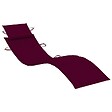 VIDAXL - vidaXL Chaises longues lot de 2 avec table et coussins Acacia solide - vignette