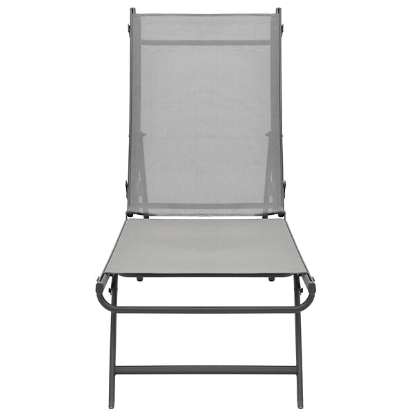 VIDAXL - vidaXL Chaises longues lot de 2 Textilène et acier - large