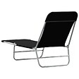 VIDAXL - vidaXL Chaises longues pliables lot de 2 Acier et tissu Noir - vignette