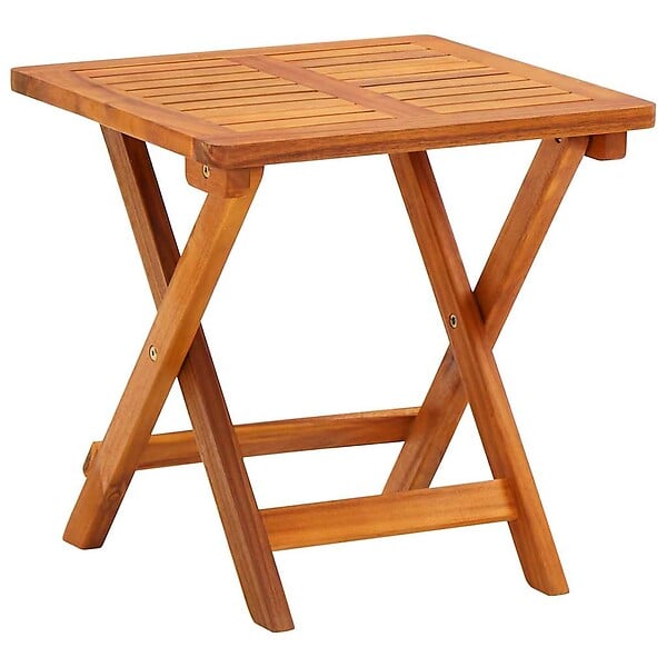 VIDAXL - vidaXL Chaises longues lot de 2 avec table et coussins Acacia solide - large
