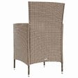 VIDAXL - vidaXL Chaises de jardin avec coussins lot de 4 Résine tressée Beige - vignette