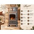 UNIVERSAL - Poêle à gaz Fonte véritable 3.4KW MARRON Miel Effet feu de bois Provence Sahara - vignette