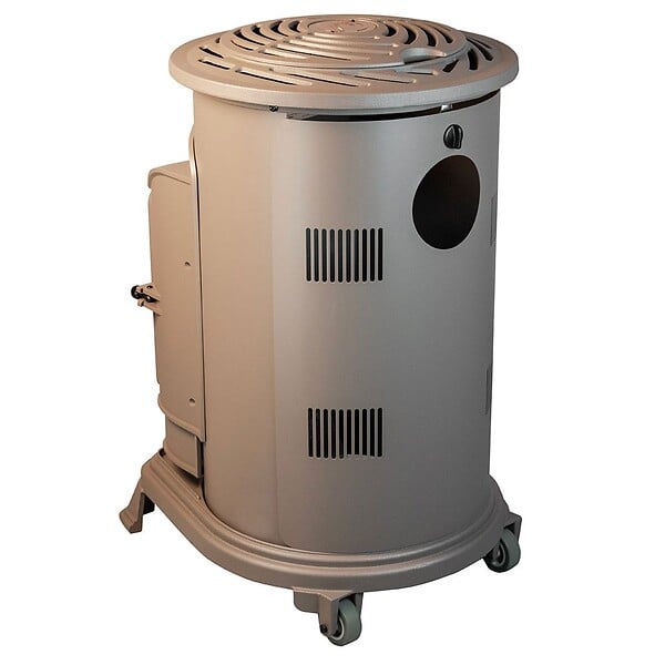UNIVERSAL - Poêle à gaz Fonte véritable 3.4KW MARRON Miel Effet feu de bois Provence Sahara - large