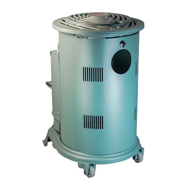 UNIVERSAL - Poêle à gaz Fonte véritable 3.4KW VERT Chauffage à gaz Effet feu de bois Provence Sahara - large