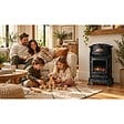 UNIVERSAL - Poêle à gaz Provence Noir Mat 3,4 kW - Chauffage d'appoint en fonte, Effet feu de bois Sahara - vignette