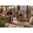 UNIVERSAL - Poêle à gaz Fonte véritable 3.4KW Gris Effet feu de bois Chauffage d'appoint Provence Sahara - vignette