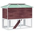 VIDAXL - vidaXL Cage double pour animaux Marron Bois - vignette