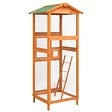 VIDAXL - vidaXL Cage à oiseaux 68x62x166 cm bois de sapin massif - vignette