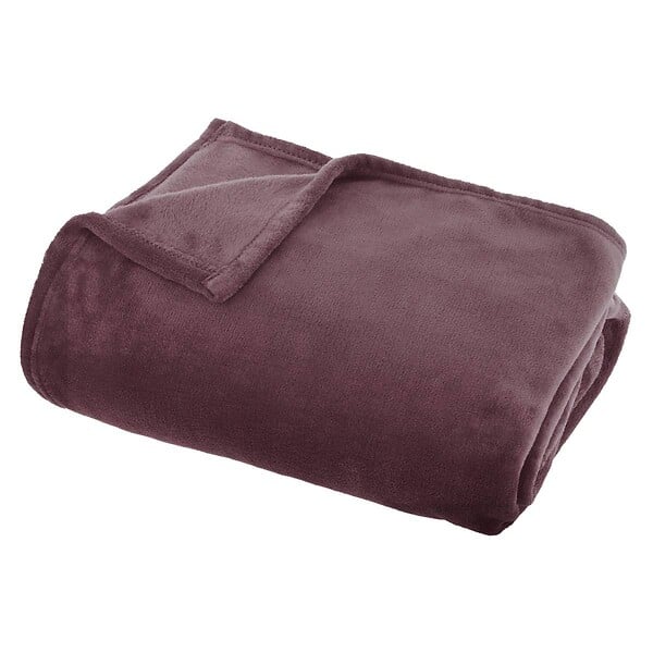 ATMOSPHERA - Plaid flanelle Ollis violet clair 180x130cm - large