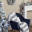 ATMOSPHERA - Plaid gris bicolore 130x180cm - vignette