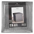 ATMOSPHERA - 2 en 1 Pouf pliant et coffre de rangement Gris clair aspect Lin 38 x 38 cm - vignette