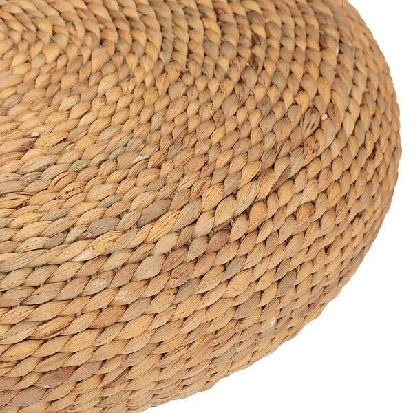 ATMOSPHERA - Pouf en jacinthe d'eau tressée D 55 cm - large