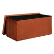 ATMOSPHERA - Pouf pliant et Coffre de rangement en tissu Ambre 76 x 38 cm - vignette