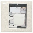 ATMOSPHERA - 2 en 1 Pouf pliant et coffre de rangement Beige aspect Lin 38 x 38 cm - vignette