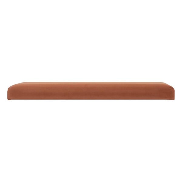ATMOSPHERA - 2 en 1 Pouf pliant double et coffre de rangement Velours Ambre  76 x H 38 cm - large