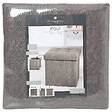 ATMOSPHERA - 2 en 1 Pouf pliant et coffre de rangement Gris Taupe aspect Lin 38 x 38 cm - vignette