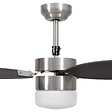 VIDAXL - vidaXL Ventilateur de plafond lampe et télécommande 76 cm Marron foncé - vignette