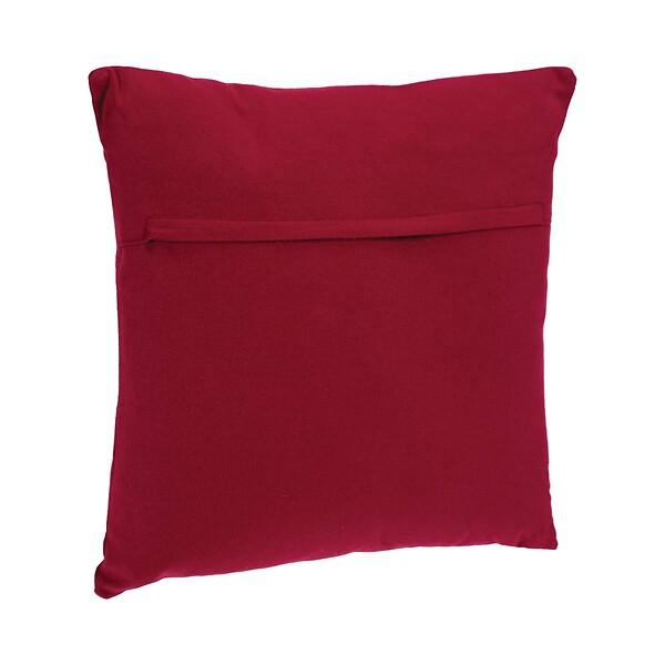 ATMOSPHERA - Coussin déhoussable en Coton Rouge 38 x 38 cm - large
